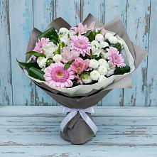 Букет цветов из:  Герберы, Альстромерии и Хризантемы в Первомайске