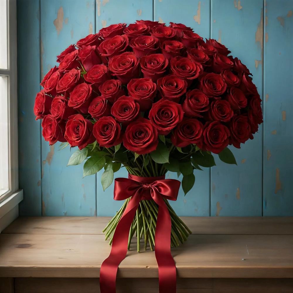 Букет Красные розы Блэк Меджик в Первомайске