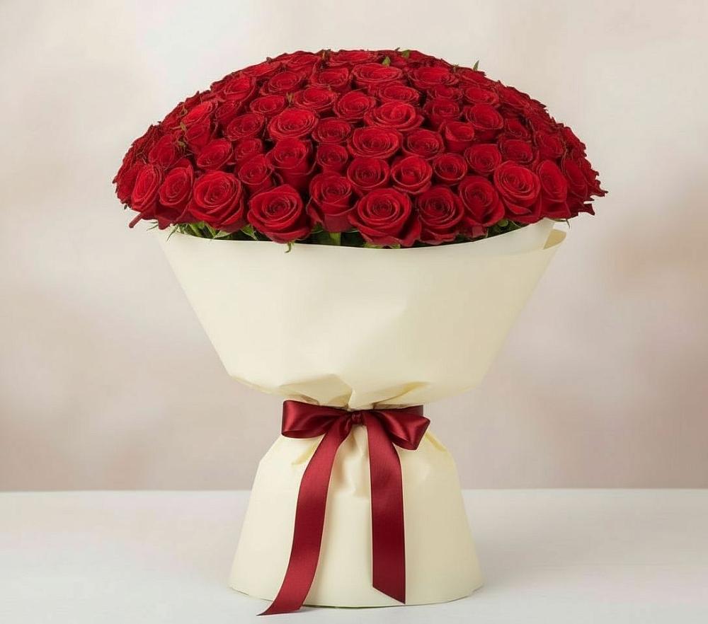Букет 101 Красная роза Милано в Первомайске