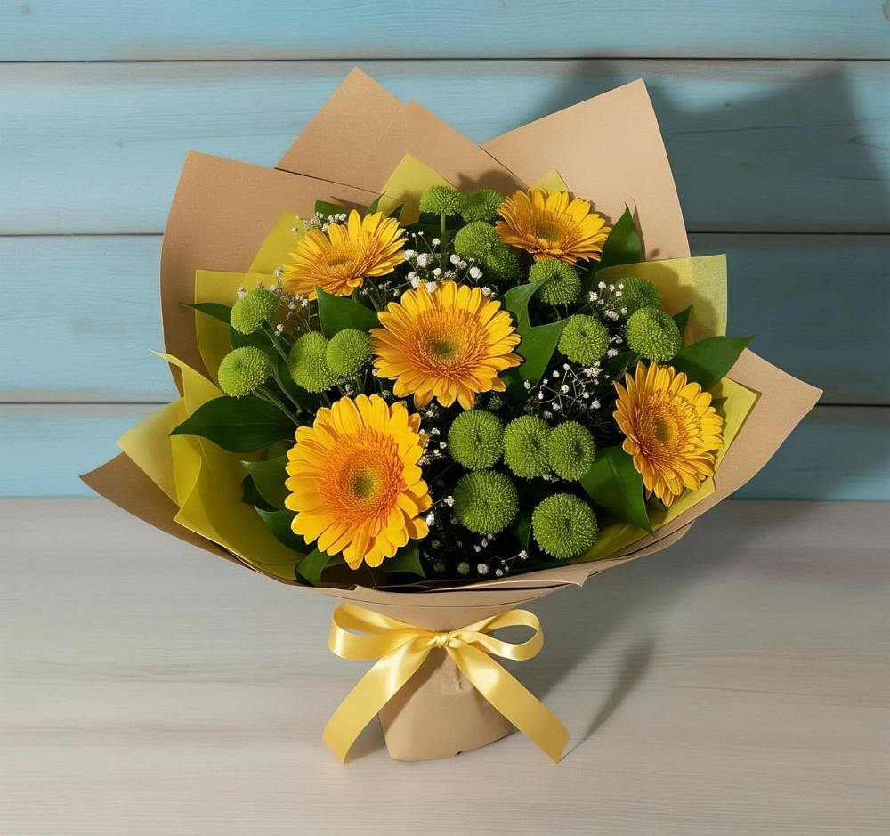 Букет цветов из: Герберы и Хризантемы в Первомайске