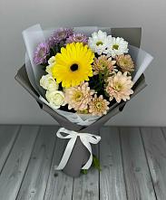 Букет цветов из:  Розы, Герберы и Хризантемы #REPLACE_PRED# Первомайске