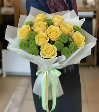 Букет цветов из:  Хризантемы и Розы в Первомайске