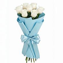 Букет 7 белых роз Проуд в Первомайске