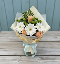 Букет цветов из:  Герберы, Розы и Хризантемы #REPLACE_PRED# Первомайске