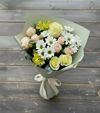 Букет цветов из:  Альстромерии, Розы и Хризантемы в Первомайске
