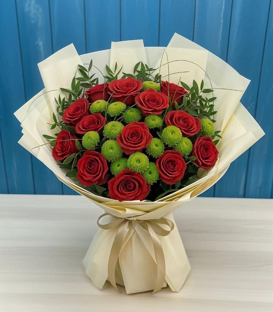 Букет цветов из: Розы и Хризантемы в Первомайске