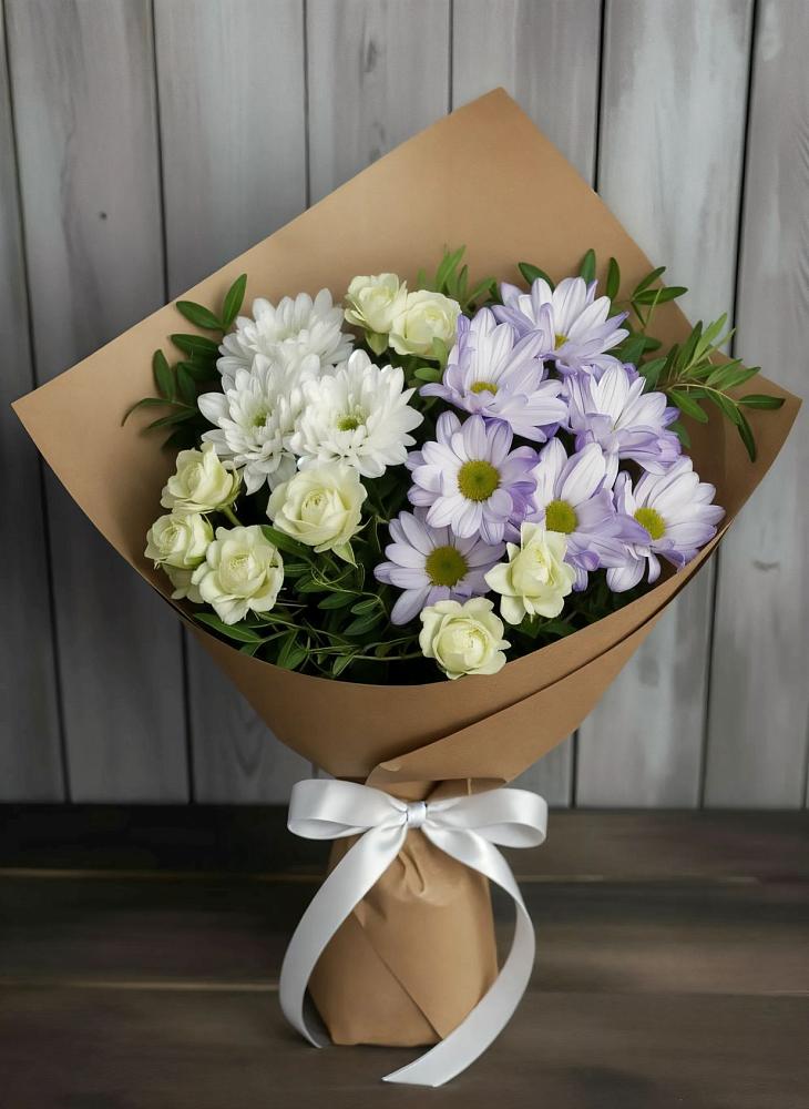 Букет цветов из: Хризантемы и Розы в Первомайске
